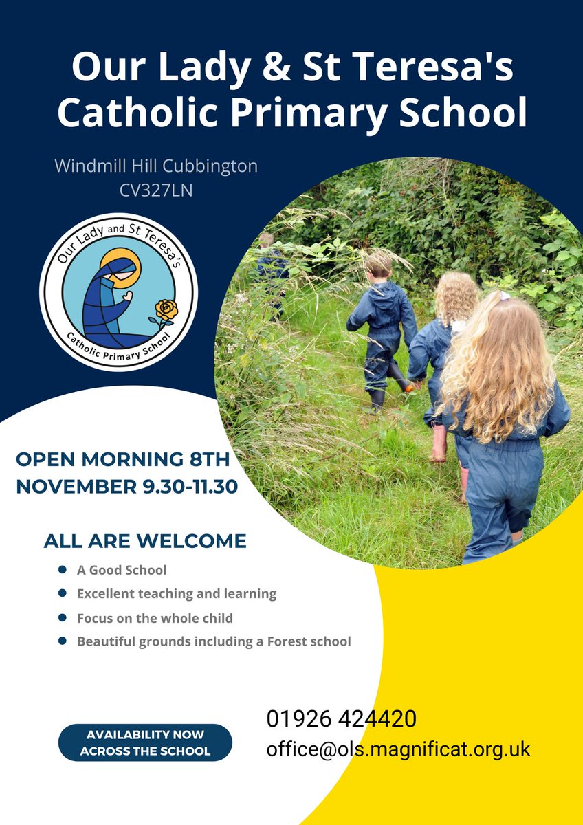Please spread the word about our lovely school's Open Morning