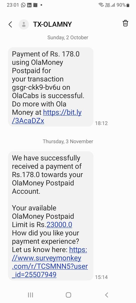rohitspverma's tweet image. @Olacabs @ola_supports @olamoney_in what kind of joke is this? U ppl r sending msg of Postpaid balancec of 23 k &amp;amp; on app itcus suspended by @AdityaBirlaGrp @ABPaymentsBank nothing coukd br more pathetic than this @BandBajaateRaho #stopusingola