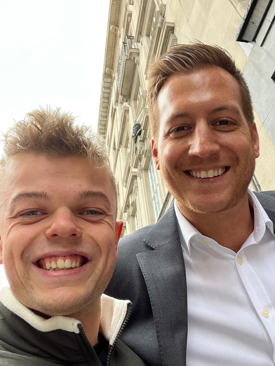 When your Son and an athlete you coached send you this photo - having never met before and bumped into each other near Saville Row and your son say I think my Mum used to coach you - it makes your day 🥰