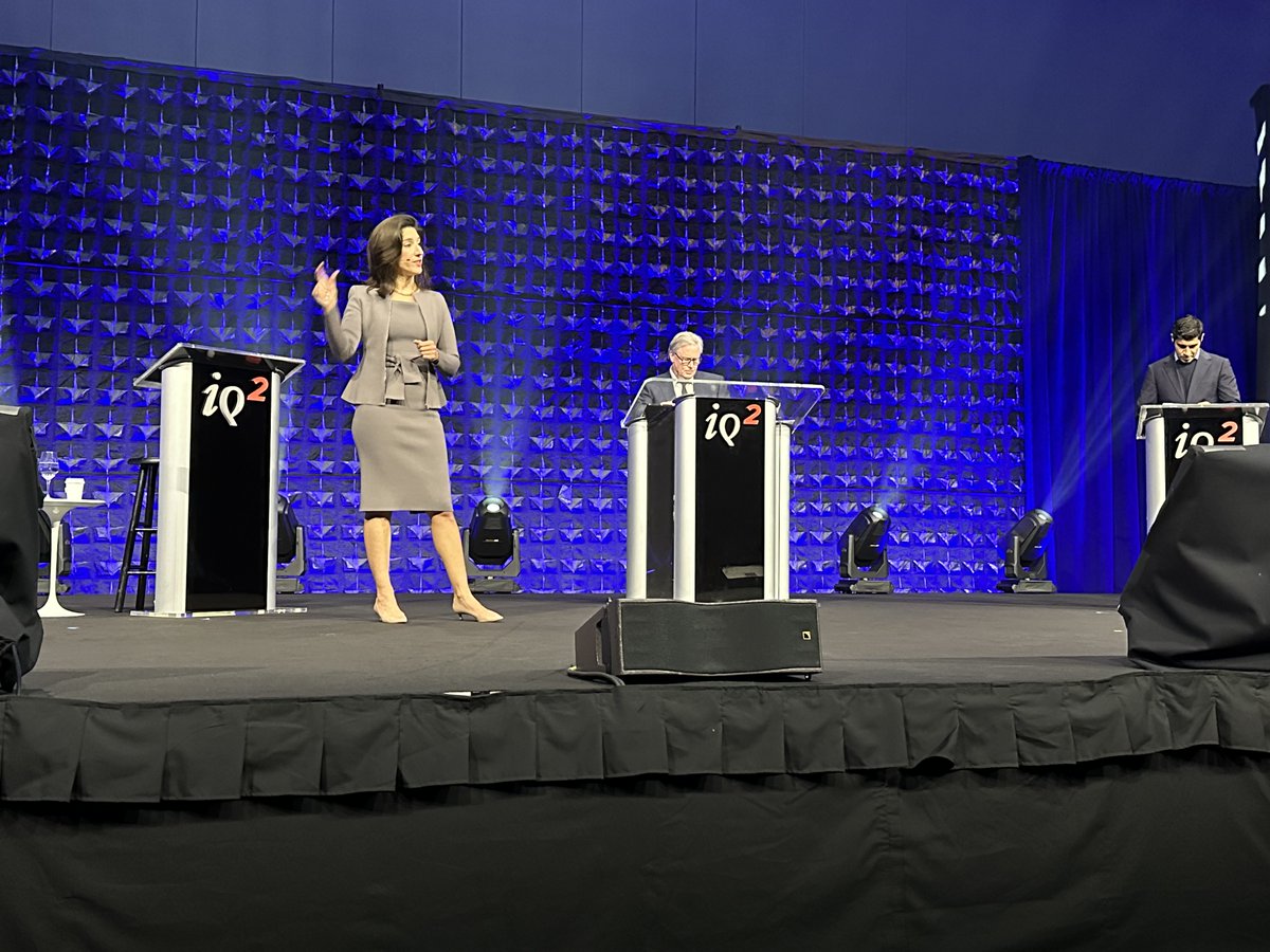 OpentoDebateOrg's tweet photo. Globalization debate happening now at the #YPOEDGE convention. #IQ2US debater @paragkhanna is arguing no and @RanaForoohar is arguing yes to the question: Has Globalization Backfired? @JohnDonvan moderates. @YPO 

Where do you stand? #Vote here: https://t.co/2yRux7w6BU https://t.co/wOLjKY7YAt