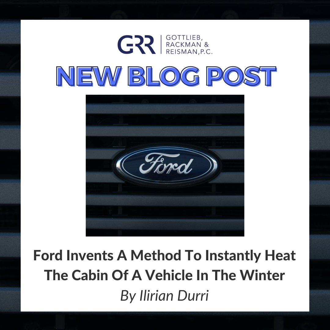 Check out our newest blog post by Ilirian Durri, "Ford Invents A Method To Instantly Heat The Cabin Of A Vehicle In The Winter." 

Read his full article here: grr.com/publications/f…