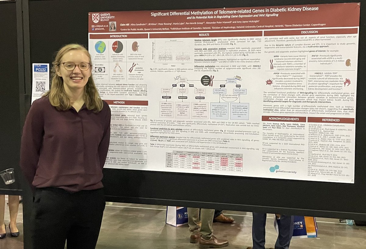 @ClaireHill_ showcasing her @CPH_QUB #RenalResearchNI at @ASNKidney #KidneyWk today!  #GENIE @Kidney_Research @GenSocUK @scienceirel @hrbireland @publichealthni @NIH @The_MRC @Economy_NI