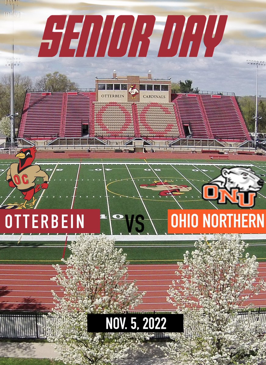 Football to host Ohio Northern this coming Saturday afternoon as part of Senior Day, with kickoff from Memorial Stadium at 1:30 p.m. Full game notes here: static.otterbeincardinals.com/custompages/Fo…