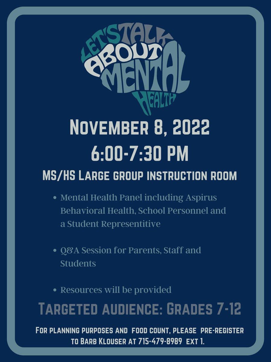 Koehler Behavioral Health’s child and adolescent psychotherapists are partnering with <a href="/npsd1/">Northland Pines School District</a> to share information regarding mental health. See details below.