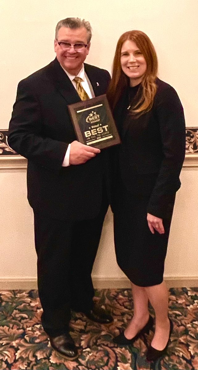 HensonKitchenWV's tweet photo. We received our BEST IN THE TRI-STATE Plaque from the Herald-Dispatch. Thank you for everyone who voted for Henson and Kitchen Mortuary and Cremation Services. Amber and I and our entire family and team are extremely grateful to receive this high honor for three years in a row!!! https://t.co/GmvT1re6Oo