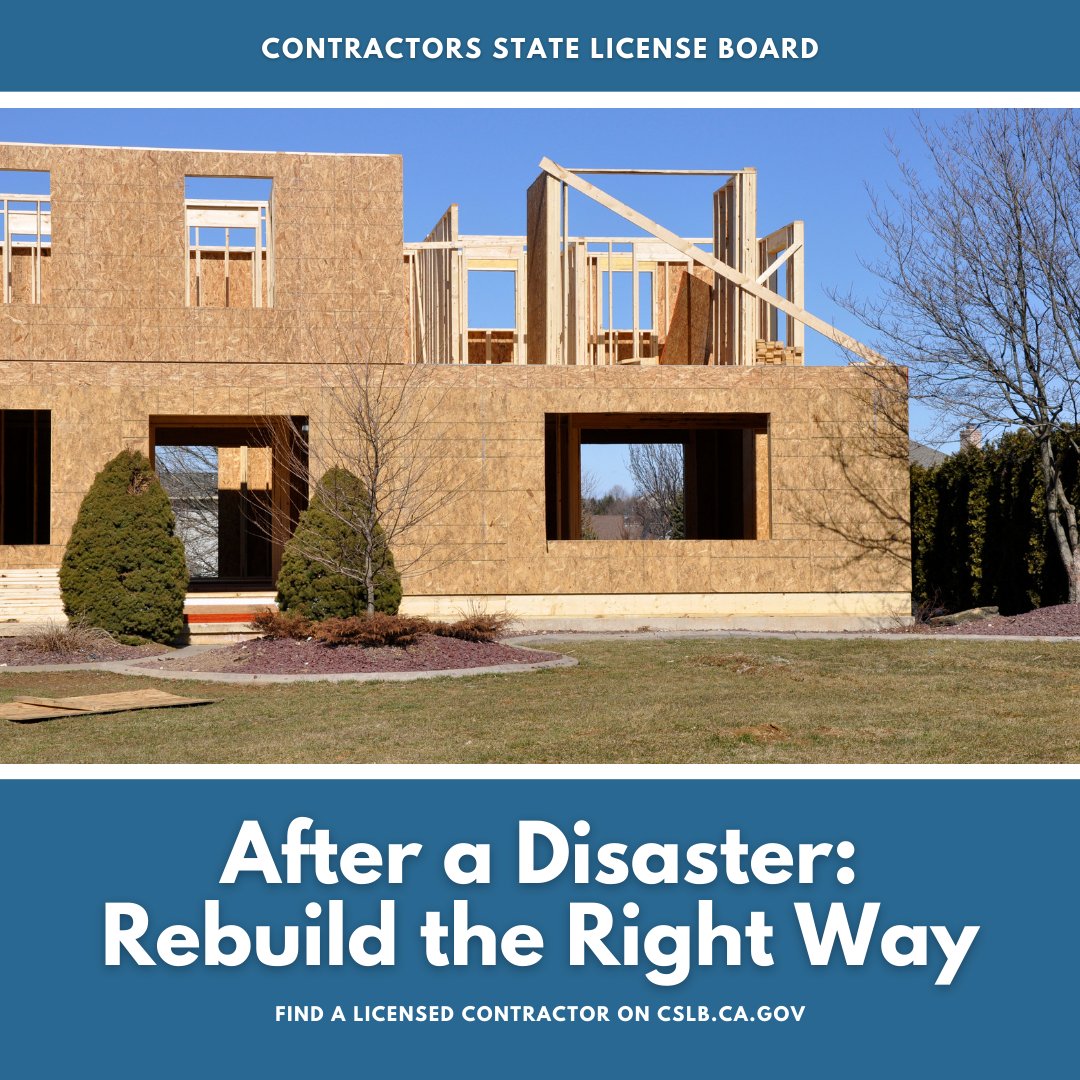 CA Contractors Board (CSLB) / Twitter