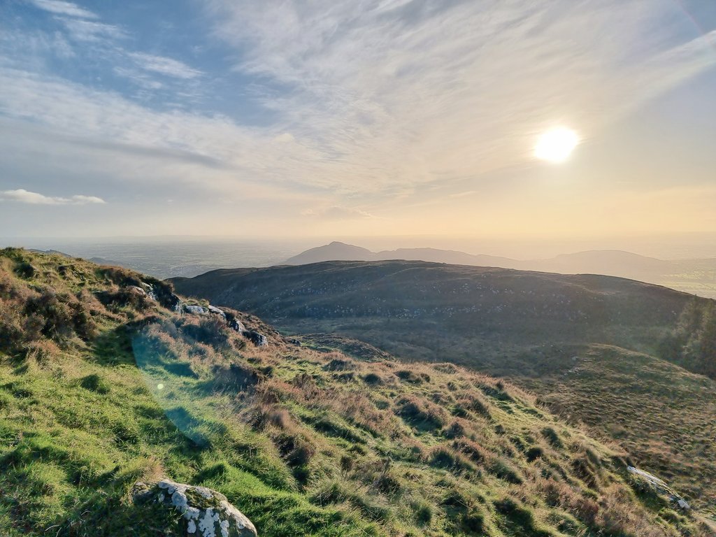 I have been scathing of Armagh in the past. Mainly because of some truly awful towns in the north of the county, and the apalling version of Tayto crisps that comes out of Tandragee, but I have to say I was eating humble pie in Gullion this evening. Unique landscape.