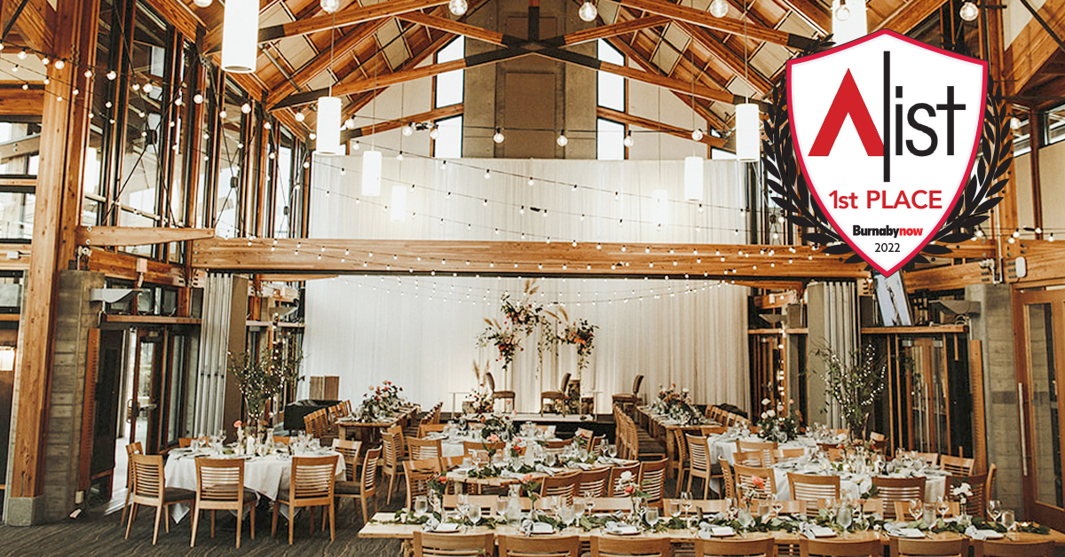 🎉Thank you for voting Riverway Clubhouse the 2022 A-List winner for Burnaby’s favorite wedding venue. Nestled at the edge of South Burnaby, Riverway Clubhouse is the perfect place for your next event. Let us make your next event one to remember. 🥂
 ow.ly/Z6ya50Ltr5X