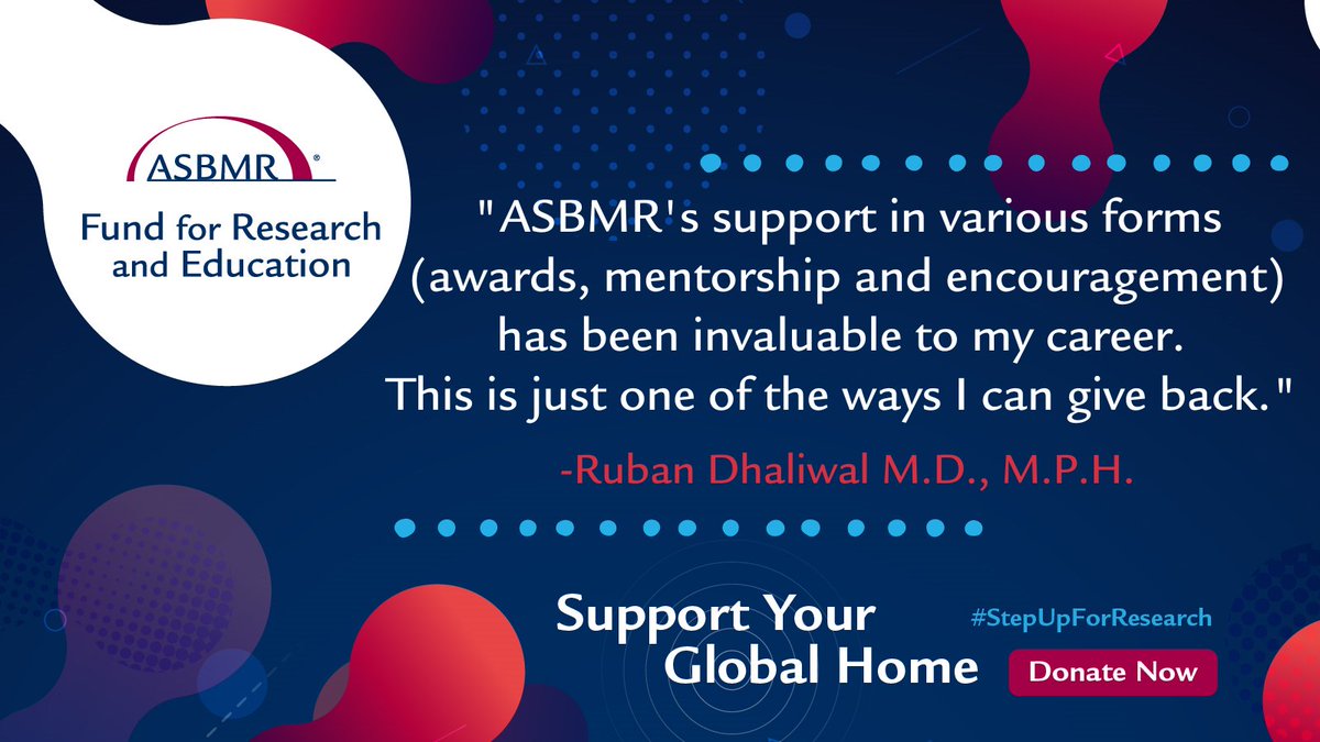 ASBMR's tweet image. #StepUpForResearch and donate to the ASBMR Fund for Research and Education and help fund the next great discovery. Donate now: asbmr.org/donations