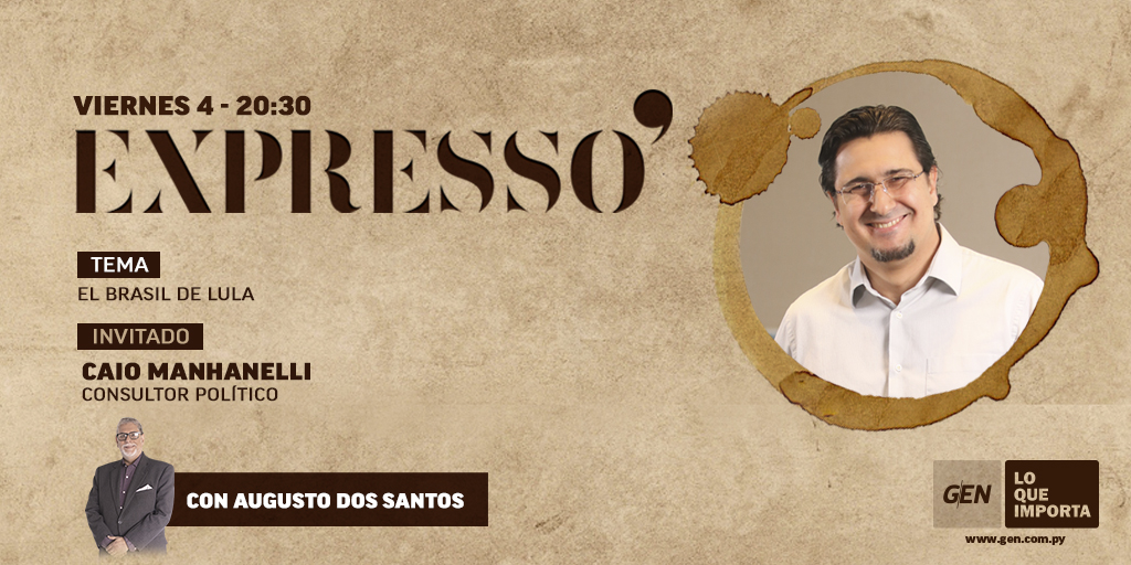 SomosGENAhora (@somosgenahora) on Twitter photo Un programa especial en el que nos adentraremos en lo que implica la victoria de Lula Da Silva en Brasil 🗳🇧🇷🔄
Mañana en #Expresso ☕, charlamos con el consultor político, <a href="/CaioManhanelli/">Caio Manhanelli</a> ⭐
🎙: <a href="/augusto2s/">augustoparaguay@gmail.com</a>
#LoQueImporta 📺 Un programa especial en el que nos adentraremos en lo que implica la victoria de Lula Da Silva en Brasil 🗳🇧🇷🔄
Mañana en #Expresso ☕, charlamos con el consultor político, <a href="/CaioManhanelli/">Caio Manhanelli</a> ⭐
🎙: <a href="/augusto2s/">augustoparaguay@gmail.com</a>
#LoQueImporta 📺