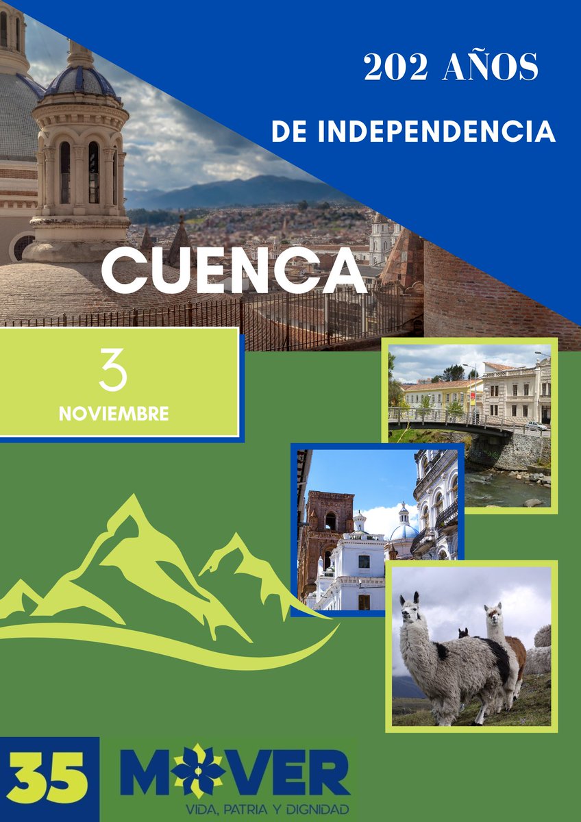 Nuestro homenaje y reconocimiento, en sus 202 años de Independencia, a la hermosa ciudad de Cuenca.  ¡Que Viva Cuenca, sus luchas, su cultura y su gente!