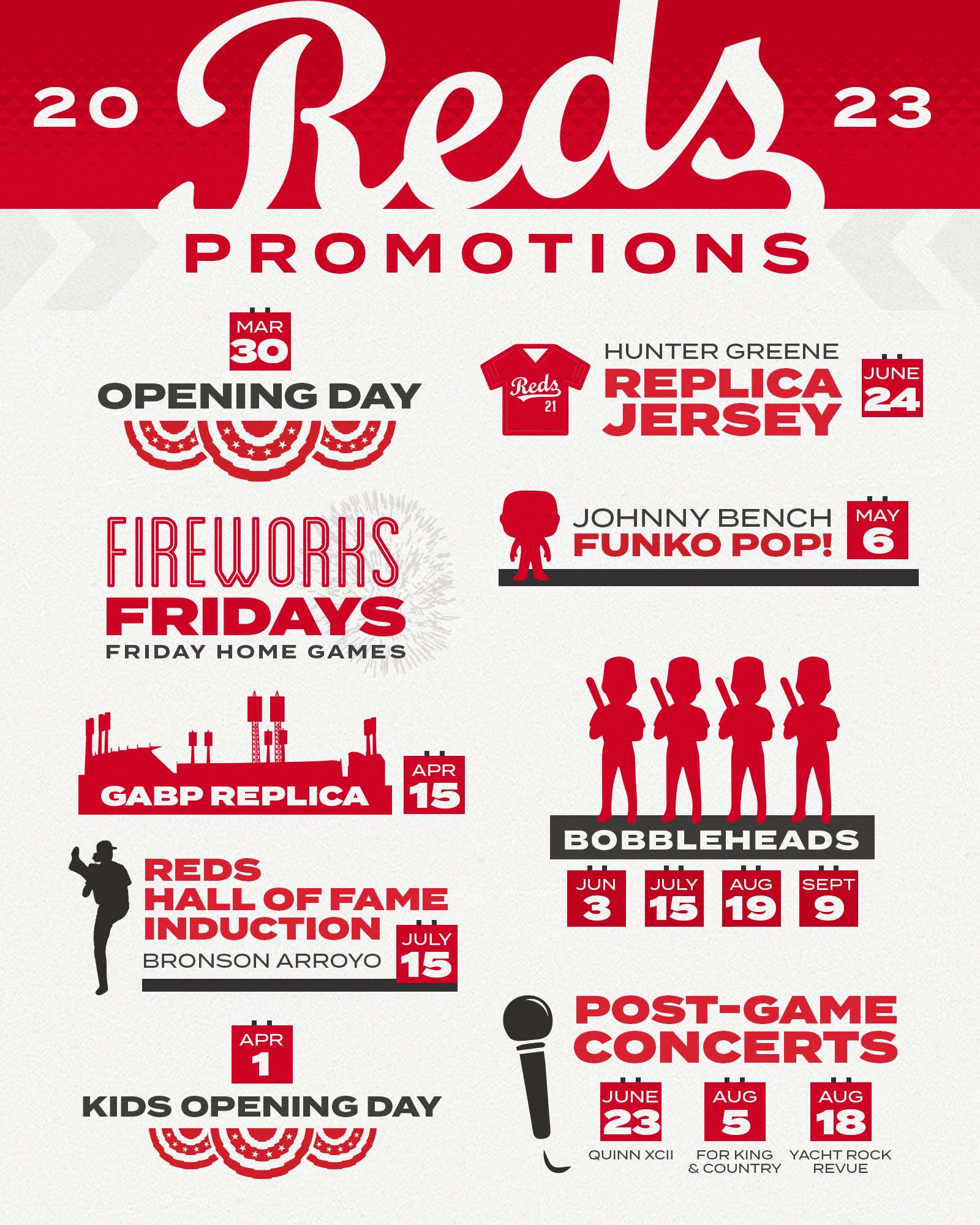 Cincinnati Reds on X: The Reds' 2023 promotions are out! Promotions ➡️   Tickets ➡️    / X