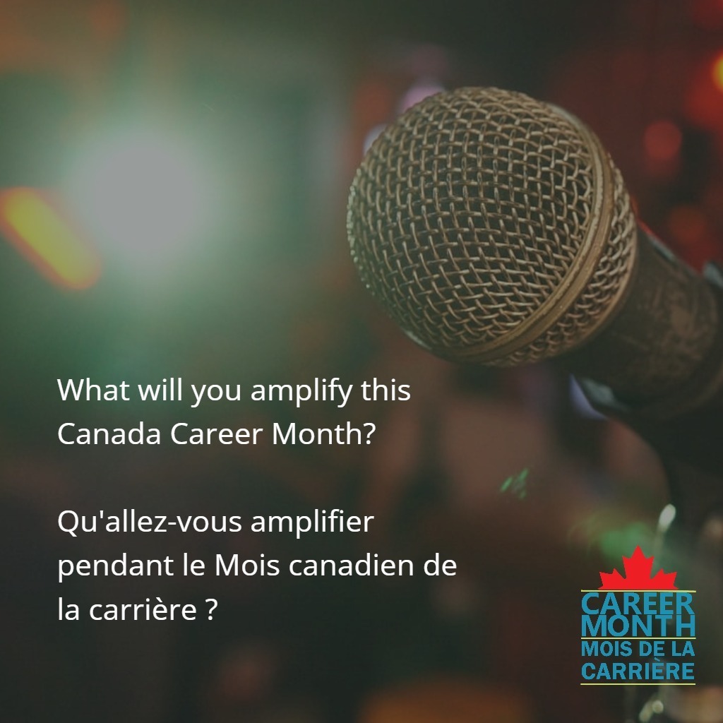 What to  amplify this Canada Career Month? Career Services, Skills, Connections, Yourself? Or all of the above!

Qu'allez-vous amplifier pendant le Mois canadien de la carrière ? S'agira-t-il des services des carrières, des compétences, des connexions, d… instagr.am/p/CkgcZfRAM_I/