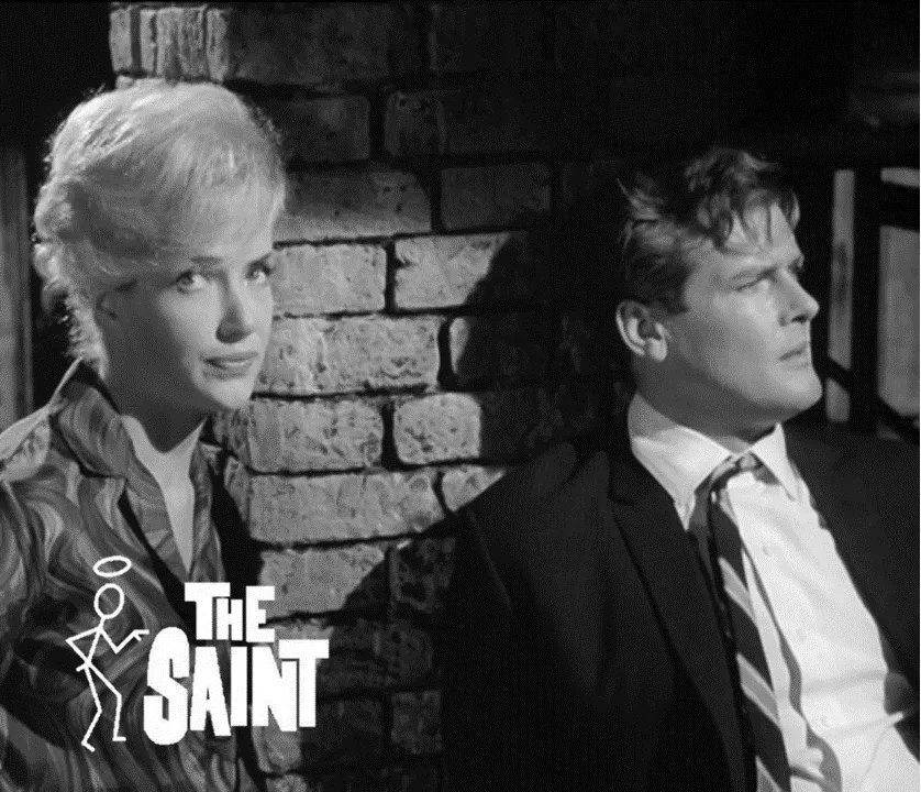 TalkingPicsTV's tweet photo. Simon is in pursuit of the British Nazi Party at 8pm THE SAINT (1963) #RogerMoore #JosephFurst #JustineLord The Saint Plays with Fire #TPTVsubtitles https://t.co/NS8BcO6ale