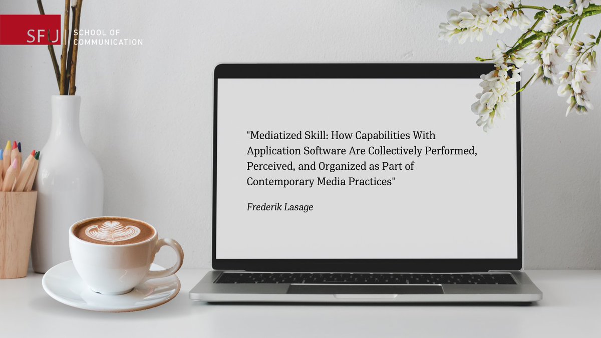 SFU School of Communication (@sfucmns) on Twitter photo Fred Lasage published "Mediatized Skill: How Capabilities With Application Software Are Collectively Performed, Perceived, and Organized as Part of Contemporary Media Practices" in the International Journal of Communication.
Read here (ow.ly/VAiZ50LsE9a). <a href="/frederiklesage/">Frederik Lesage</a> Fred Lasage published "Mediatized Skill: How Capabilities With Application Software Are Collectively Performed, Perceived, and Organized as Part of Contemporary Media Practices" in the International Journal of Communication.
Read here (ow.ly/VAiZ50LsE9a). <a href="/frederiklesage/">Frederik Lesage</a>