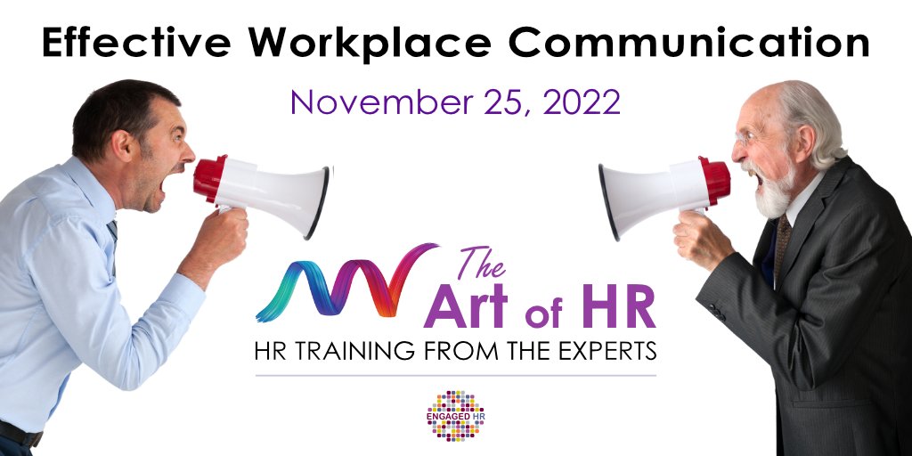 ⭐ VIRTUAL WORKSHOP: EFFECTIVE WORKPLACE COMMUNICATION ⭐

Sign up for the workshop to learn the key elements of successful communication, and practice multiple techniques that encourage dialogue between colleagues and clients alike. #ArtOfHR #EngagedHR
theartofhr.ca/courses/the-ar…