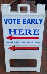 EscambiaVotes's tweet photo. We're halfway through Day 11 of early voting in Escambia County, and we've surpassed 50,000 votes cast (combined early and mail). We're open until 6 tonight and from 8am to 6pm Friday and Saturday. Come see us! https://t.co/VVqzca27Vr https://t.co/YLEIC7yeYO