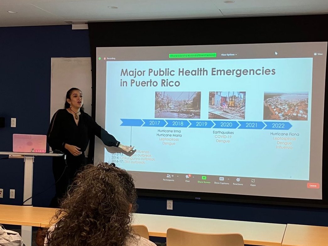 ali_riveragonz's tweet photo. I presented yesterday at @nyupublichealth on the #PuertoRico health system and recent disasters, an important topic to me and so many other Puerto Ricans.
Grateful to the @nyu_casjph for creating such a welcoming space. Loved meeting everyone at the Center and PHPM Department! https://t.co/IlhLFYDdms