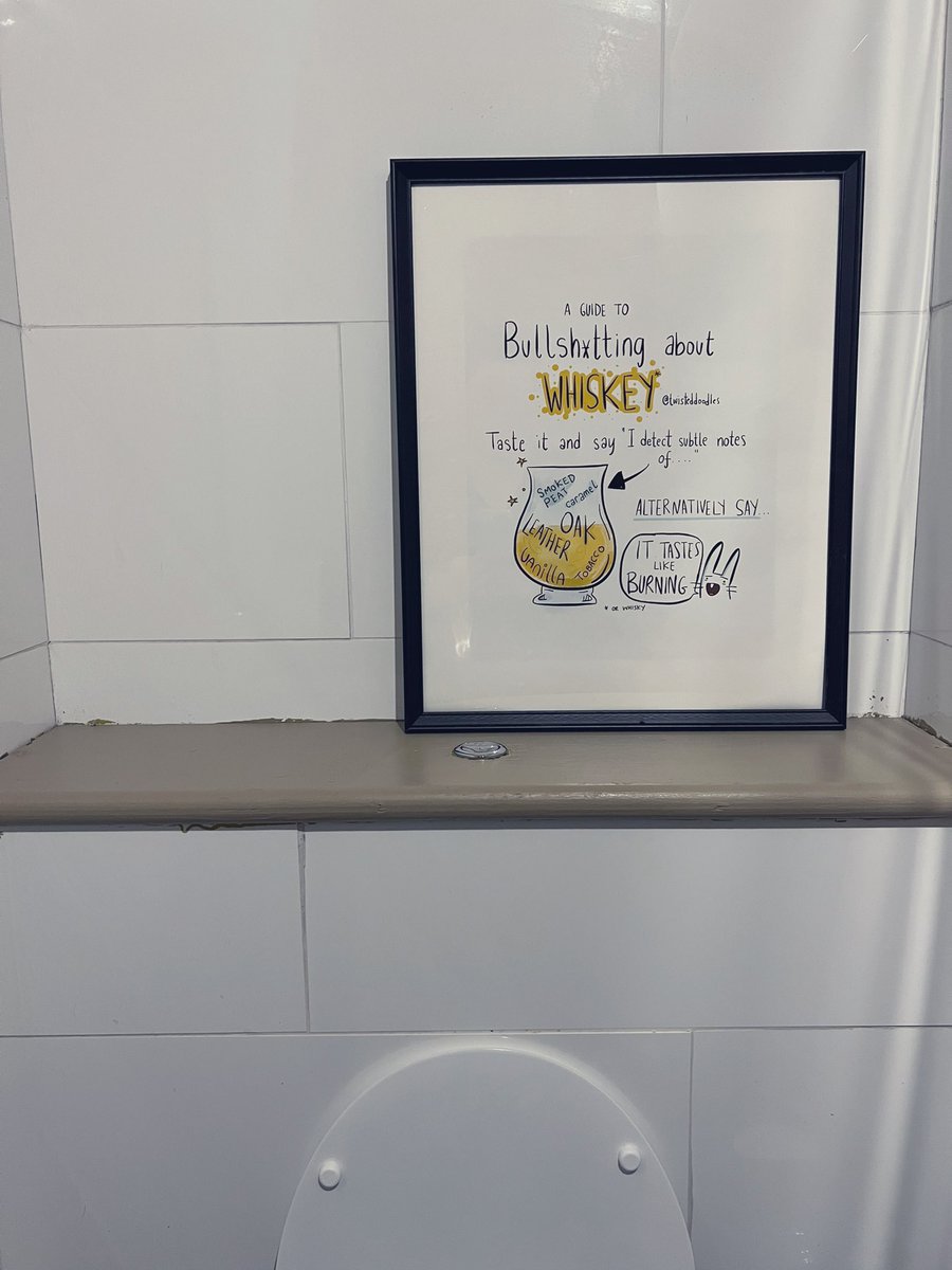 Years ago, in another space the wonderful @twisteddoodles used to draw on our toilet walls. Now her lovely prints are back in our jacks! You can get your own copies of her work in her shop redbubble.com/people/twisted…