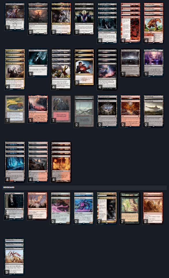 JimmyTo_85's tweet image. Top 8 City Tour Apolo Store PIONEER @MTGdecks @fireshoes 
1.- MONO WHITE HUMANS (RODRIGO MUÑOZ)
mtgdecks.net/Pioneer/mono-w…
2.- GREASEFANG (TOMAS CARVALLO)
mtgdecks.net/Pioneer/grease…
3.- RAKDOS MIDRANGE (JAVIER FREDES)
mtgdecks.net/Pioneer/rakdos…
