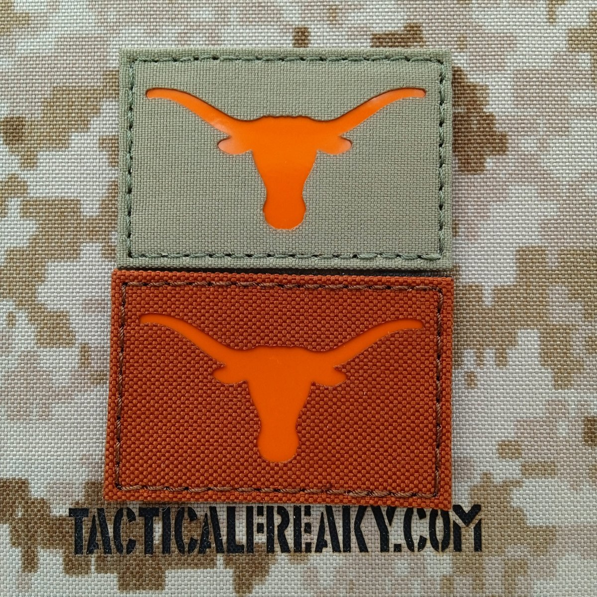 tacticalfreaky's tweet image. Check out this excellent combination of colors for the Longhorn Texas Symbol patch we made for a customer.

You can check our camo/solid colors and base materials on TACTICALFREAKY.COM and combine +1200 color schemes.

#lasercutpatches#tactical_freaky #infraredpatches