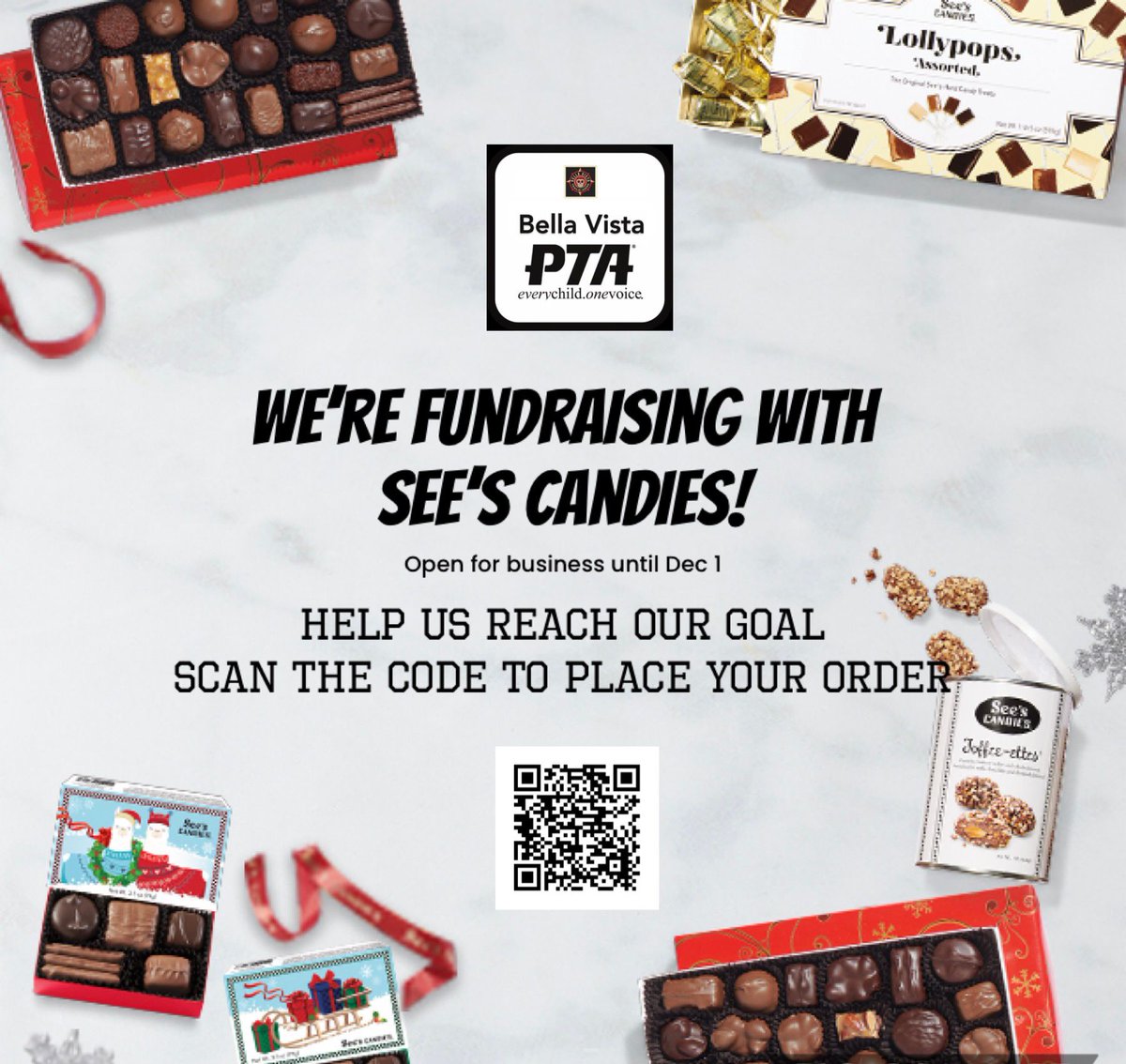 The See's Candies Fundraiser is now open for business: 
yumraising.com/secure/bellave…

November 1 - December 2