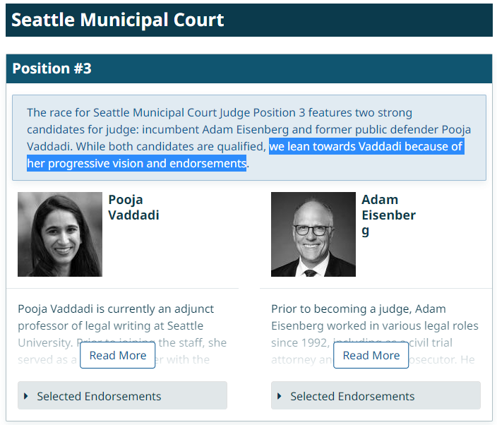 Proud to report that the Fuse WA Progressive Voters Guide at progressivevotersguide.com/washington/202… has recommended my wife, <a href="/VaddadiPooja/">Judge Pooja Vaddadi</a> for the Nov. 8th election!
