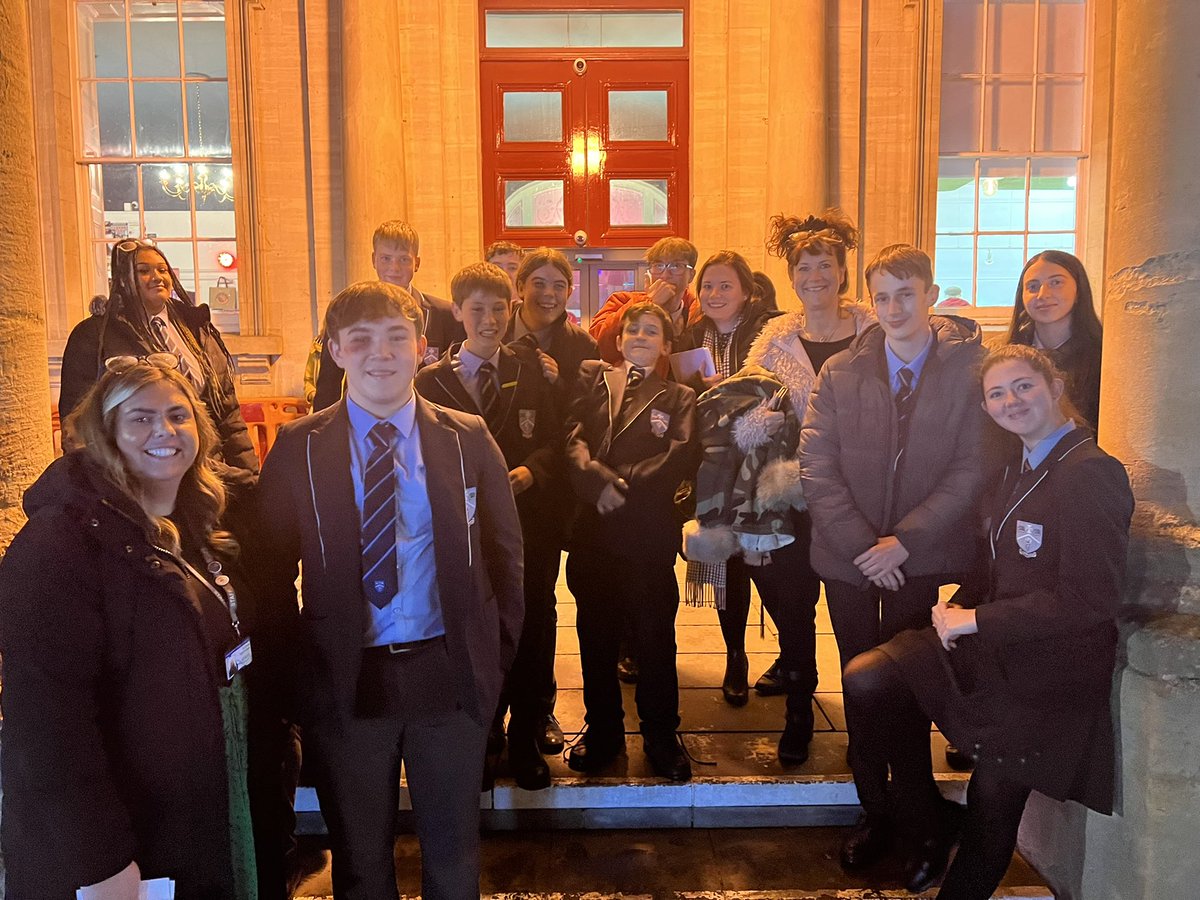 EngChurchdown's tweet photo. We have arrived at the pump rooms in Stroud for a praise trip for Y10 and Y11 students - the incredible John Agard performing and discussing his poetry. @ChurchdownSch https://t.co/2bB79Lh3Uq