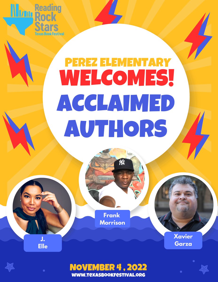 We're counting down the minutes (1080!) until it's <a href="/Perez_Elem/">Perez Elementary</a> Reading Rock Stars day! We can't wait to meet <a href="/frankmorrison_/">Frank Morrison</a> <a href="/CharroClaus/">Xavier Garza</a> &amp; @AuthorJElle! <a href="/texasbookfest/">Texas Book Festival</a> #AISDReads <a href="/AustinISD/">Austin ISD</a> #ReadingRockStars
