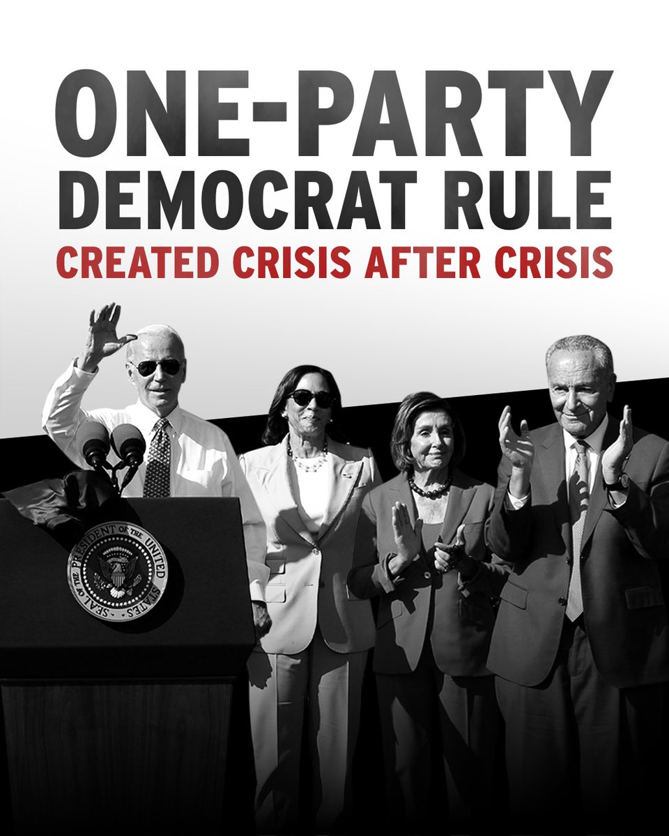 SenHydeSmith's tweet photo. Americans don't need to be told that the Dems' one-party-rule has been a nightmare. We're living through it. 
❌Border Crisis
❌Economic Crisis
❌Energy Crisis
❌Rampant Crime
End the crises. Secure the border, reign in spending, unleash American Energy, enforce the law. https://t.co/vlOLNEhMku