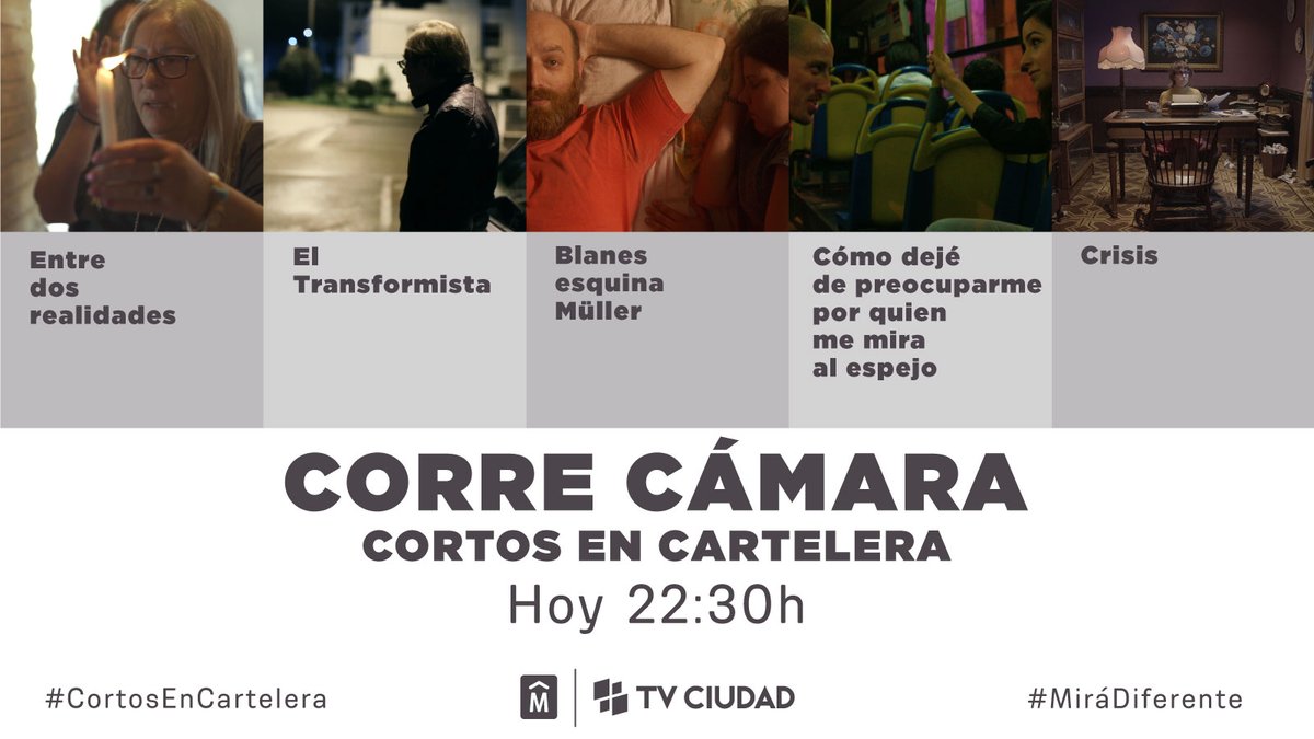 Hoy a las 22.30 hs en TV Ciudad hay un programa imperdible de Cortos en Cartelera!!!