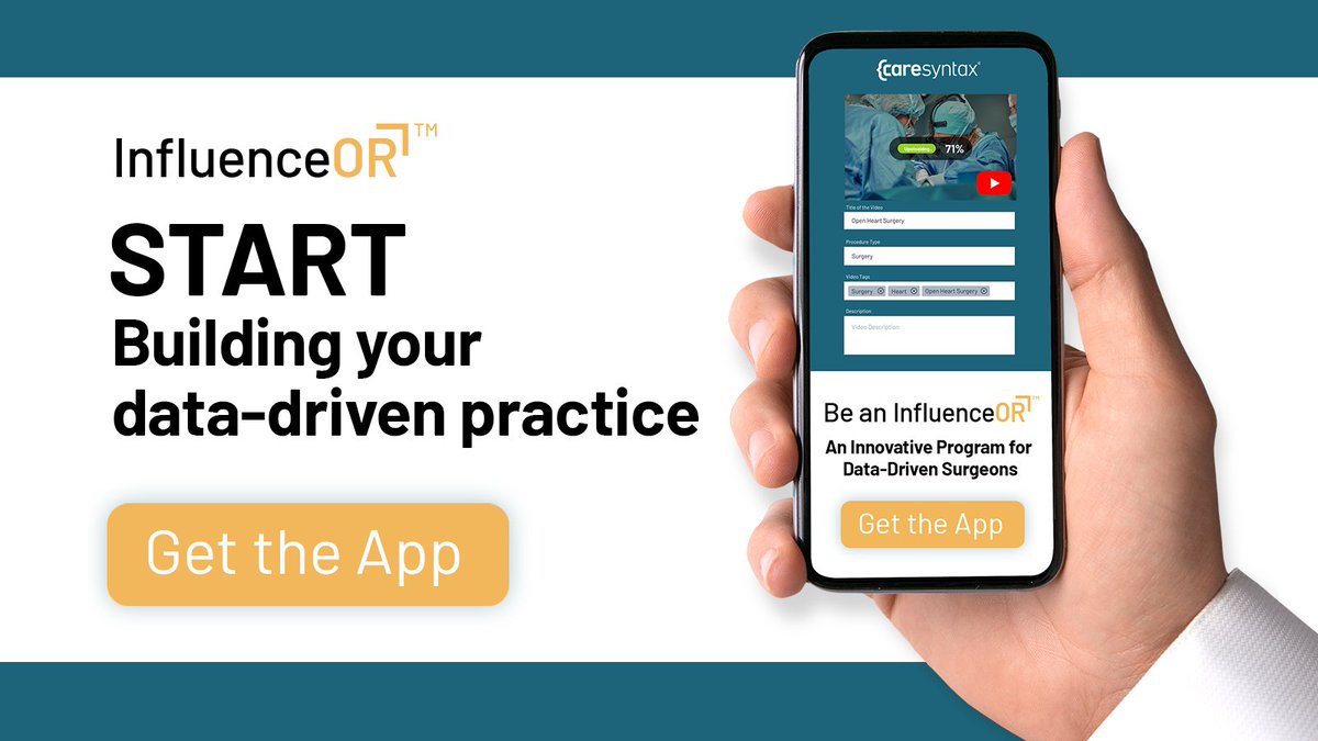 caresyntax's tweet image. Be an InfluenceOR! @Caresyntax’s newly developed InfluenceOR App is a new innovative app for assessment, publishing and promoting qualified surgical videos on @YouTube. Free license &amp;amp; CME for the first 150 to sign up. #datadrivensurgery
Link here: caresyntax.com/surgeon-app/?u…