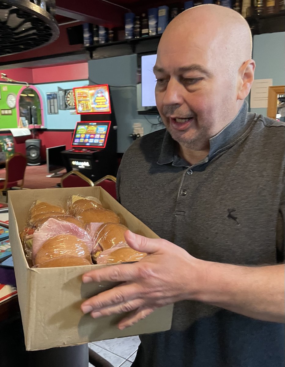 beardedjourno's tweet photo. A pub's cheese rolls have gone viral thanks to the much-shared photo on the left. I did some hard-hitting investigative journalism and tracked down the Bristol pub landlord who is the man behind these mythical baps: https://t.co/iQeEkKqA18 https://t.co/V522ckxeov