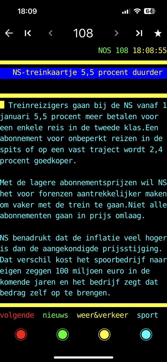 “Nu bij de NS, meer voor minder! Betaal nu meer voor minder diensten. Wij schalen treinen af en laten zelfs voor u op bepaalde trajecten, geen treinen rijden! En u betaald maar 5,5% meer voor uw kaartje. Pak deze unieke aanbieding nu en help de top inkomens deze winter door!”