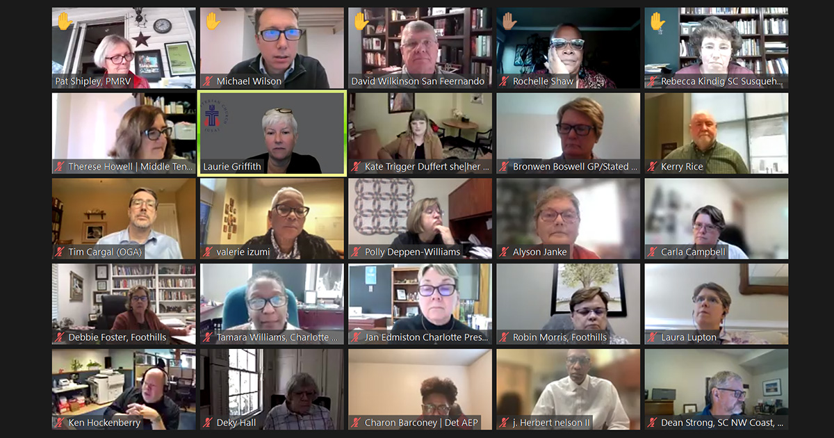 Mid council executives and stated clerks joined staff from the Office of the General Assembly Wednesday to discuss actions of the 225th General Assembly (2022) of particular interest to synods and presbyteries. Learn more: hubs.ly/Q01rq8Kd0 #PCUSA #OGA