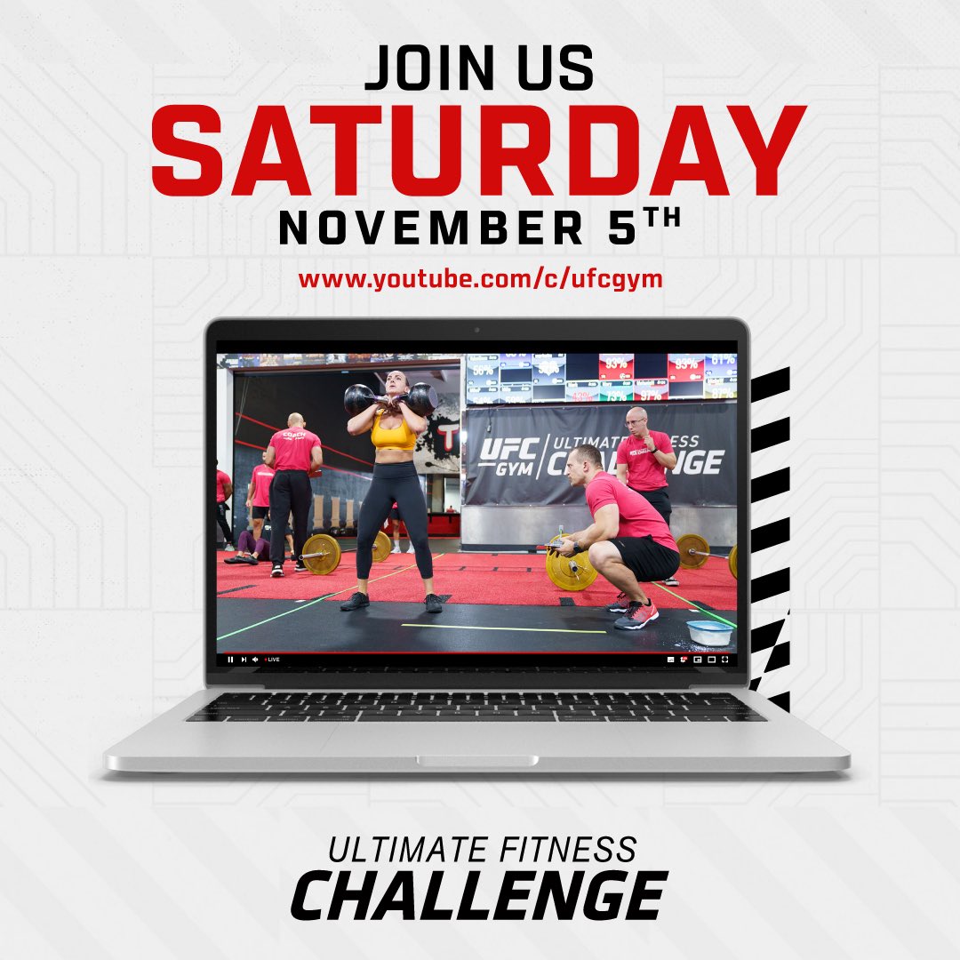 Tune in this Saturday, November 5th, to the UFC GYM YouTube Channel and watch The Global Championship of The Ultimate Fitness Challenge! We will be streaming LIVE? Who will take home the title of the Fittest Male and Female Athlete? 💪

Link in bio and 👇 
youtube.com/c/ufcgym