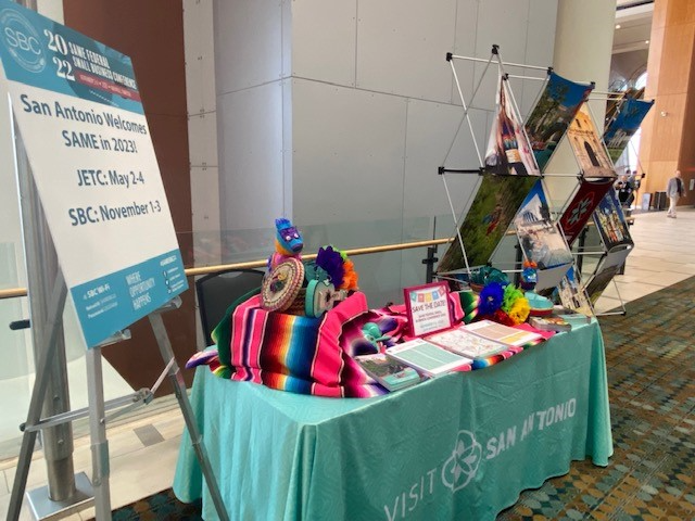 MeetinSA's tweet photo. Happy to be in Nashville for the @SAME_National Society of American Military Engineers Annual SBC Conference, and we can’t wait to welcome them to San Antonio in November of 2023! #SAMESBC22 https://t.co/p82gK5vG9w