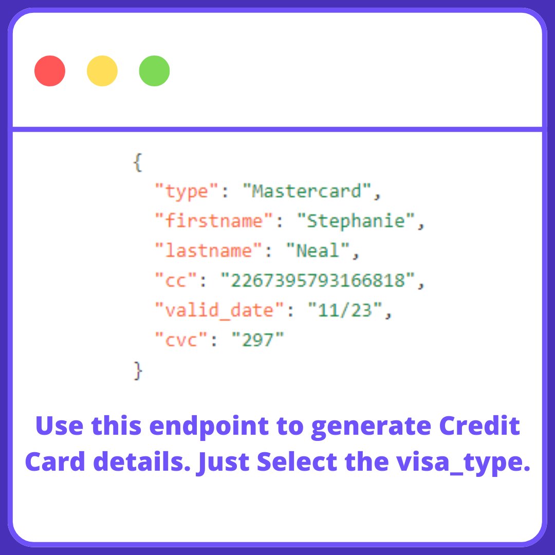Zyla_Labs's tweet image. 🔍 The random #cardgenerator is widely used to test the applications&apos; performance. Particularly, e-commerce #websites and #applications often need a bulk of #randomcreditcardnumbers to check the working of their #algorithms. ✨

More👇