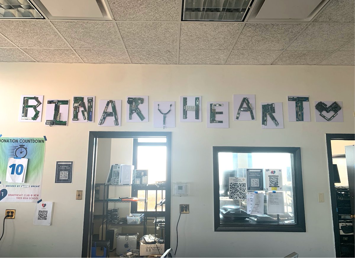 NTEdFoundation's tweet photo. (1/3) @NewTrier203 BinaryHeart received a Foundation grant to help the club continue their mission repairing and refurbishing devices for donation to their peers who have little to no access to tech resources needed for learning.
#binaryheart #technology #recycle #repurpose https://t.co/Z3I5jeDLkY