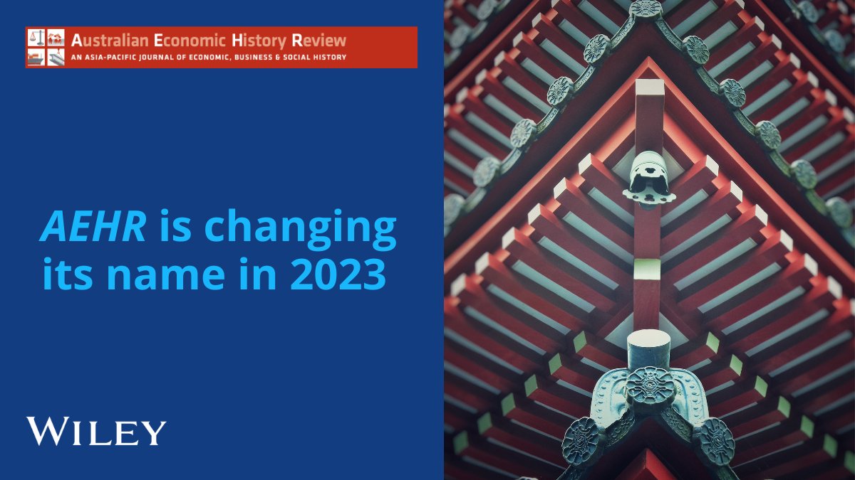 Wiley Economics (@wileyeconomics) on Twitter photo 📣 New Title!
In 2023, <a href="/EcoHistoryAU/">Asia-Pacific Economic History Review</a> will become 'Asia-Pacific Economic History Review,' continuing to publish content on AUS & NZ alongside the #AsiaPacific region economies and research of a broadly international character.
Find out more: ow.ly/JnJB50LsjAe
<a href="/kris_inwood/">Kris Inwood (@kris-inwood.bsky.social)</a> 📣 New Title!
In 2023, <a href="/EcoHistoryAU/">Asia-Pacific Economic History Review</a> will become 'Asia-Pacific Economic History Review,' continuing to publish content on AUS & NZ alongside the #AsiaPacific region economies and research of a broadly international character.
Find out more: ow.ly/JnJB50LsjAe
<a href="/kris_inwood/">Kris Inwood (@kris-inwood.bsky.social)</a>