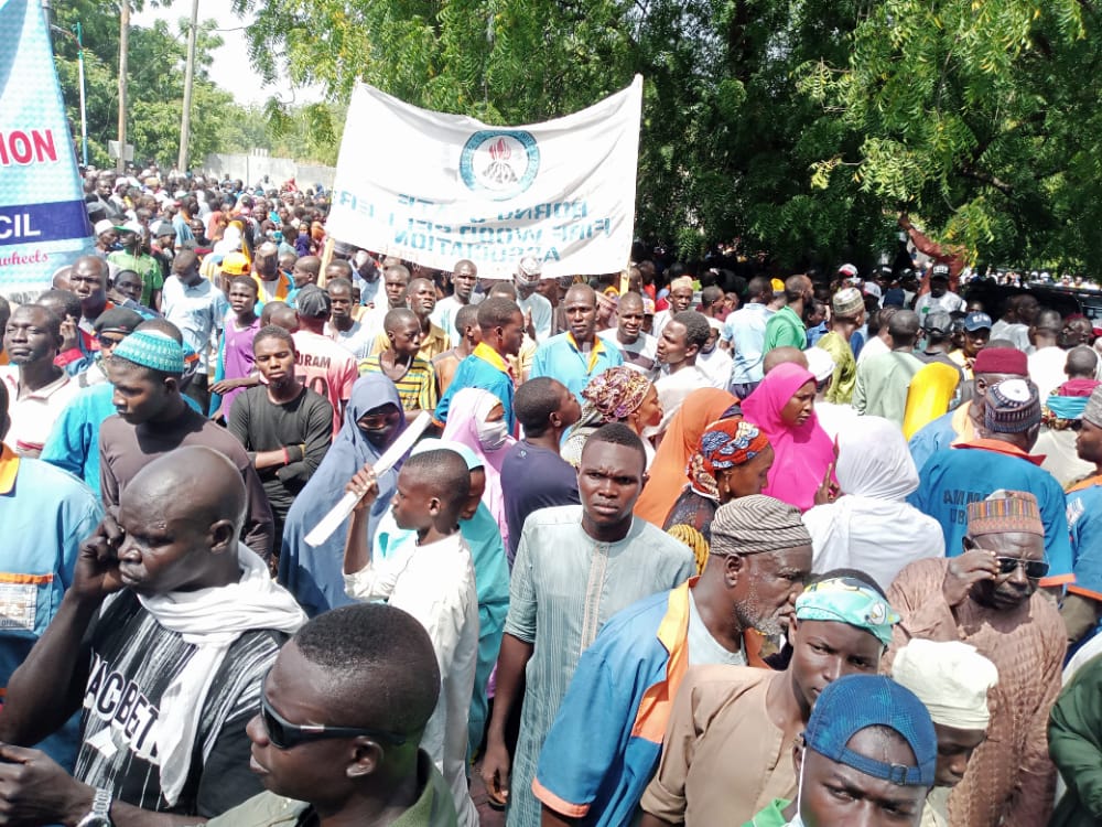 Habuhk4's tweet photo. Proudly participated in the 2.5km walk for #TinubuShettima202 @ProfZulum in Maiduguri the state capital for 2 Million Votes 
@officialABAT @KashimSM https://t.co/j7qiFo4OYK
