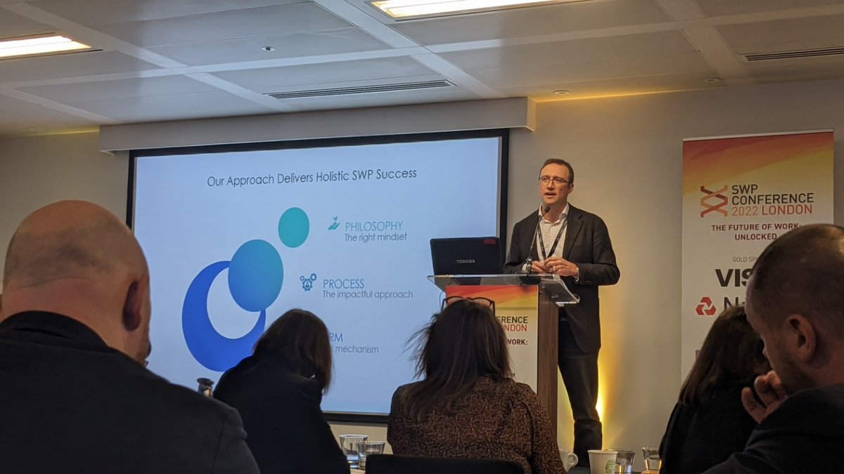 NicWeatherhead's tweet photo. Large engaged group of leaders at today's #SWPConference in London. Always inspiring to hear from Chris Hare co-founder of eQ8. The case for strategic workforce planning has never been clearer. #strategy https://t.co/m9OgOXBI5S
