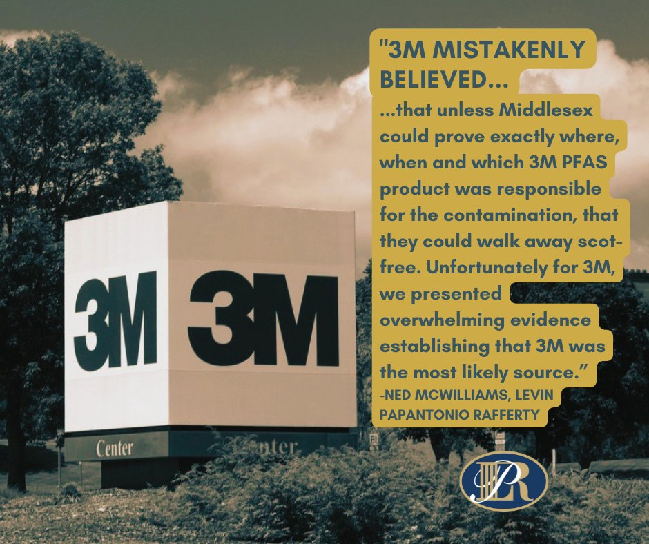 LevinPapantonio's tweet image. A New Jersey federal judge has denied 3M Co.’s motion for summary judgment in a water contamination case filed by Middlesex Water Co. (Middlesex Water Company v. 3M Company Case No. 2:18-cv-15366).
Read more:
levinlaw.com/2022/11/03/cou…

#PFASContamination #TaintedWater #MiddlesexNJ