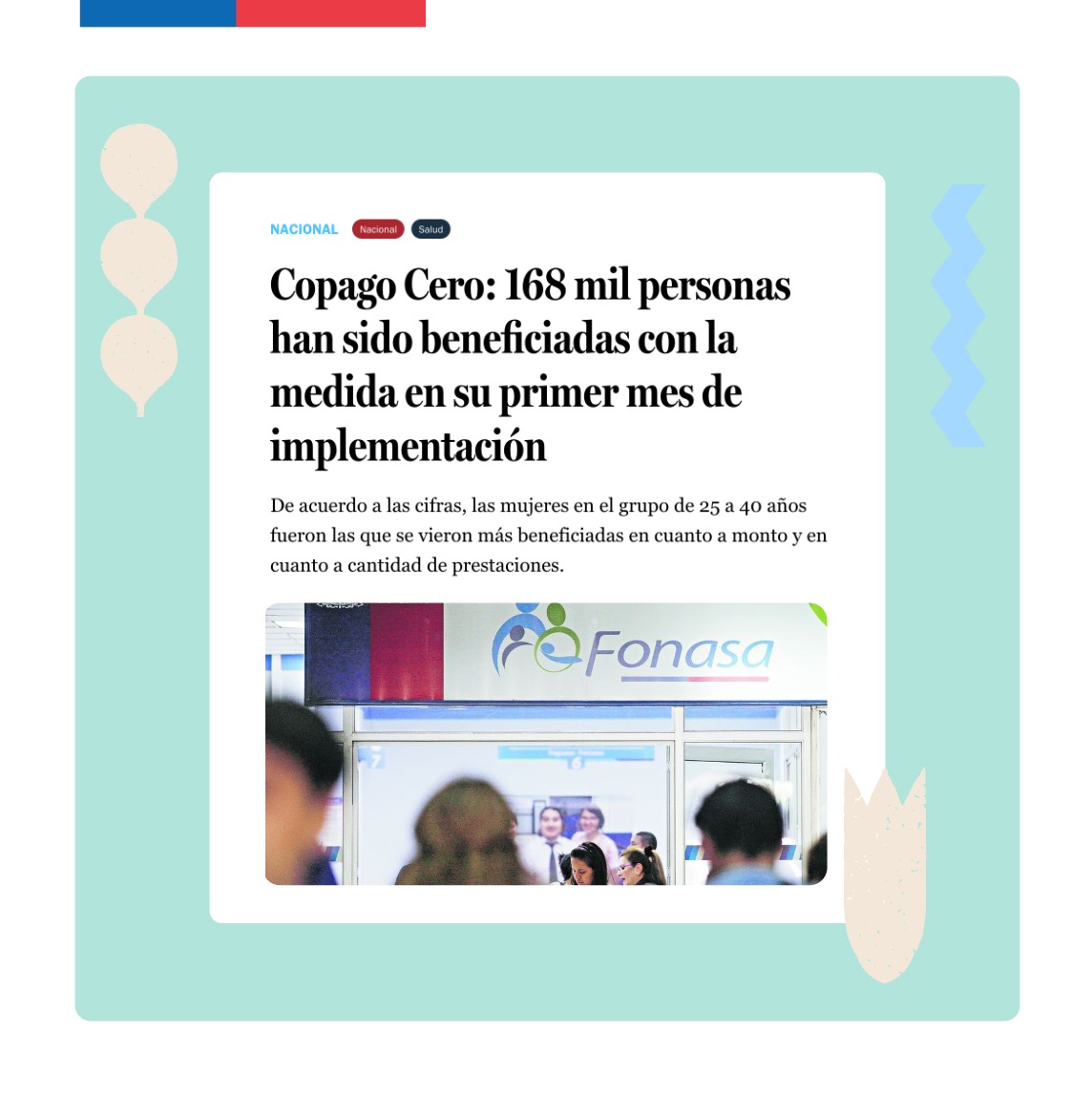 camila_vallejo's tweet photo. ¡Buena noticia! Ya son 168 mil l@s beneficiados con gratuidad en el primer mes de #CopagoCero. Las más favorecidas han sido mujeres de 25 a 40 años. El costo de la vida ha aumentado y nos hacemos cargo de ello. La Salud es un derecho #Cumplimos 👏🏻 https://t.co/7cbL39q7JF