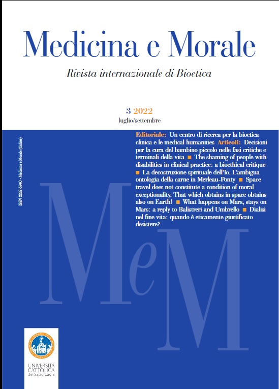 agspagnolo's tweet photo. E' online il nuovo numero (Luglio-Settembre 2022) di 
@MedicinaeMorale, Rivista Internazionale di Bioetica dell'@Unicatt, published by @PagePgp https://t.co/QcJ0S6FGDg Allegata copertina e Sommario https://t.co/aYQhcKnU5K