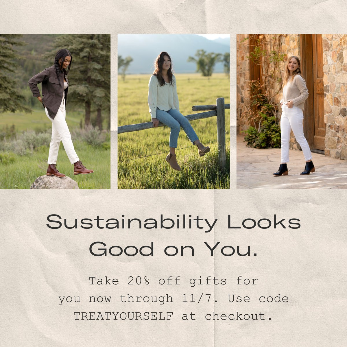 It's time to treat yourself, fam. Take 20% off site-wide now through Monday, 11/7. 👀 
✨ nisolo.com