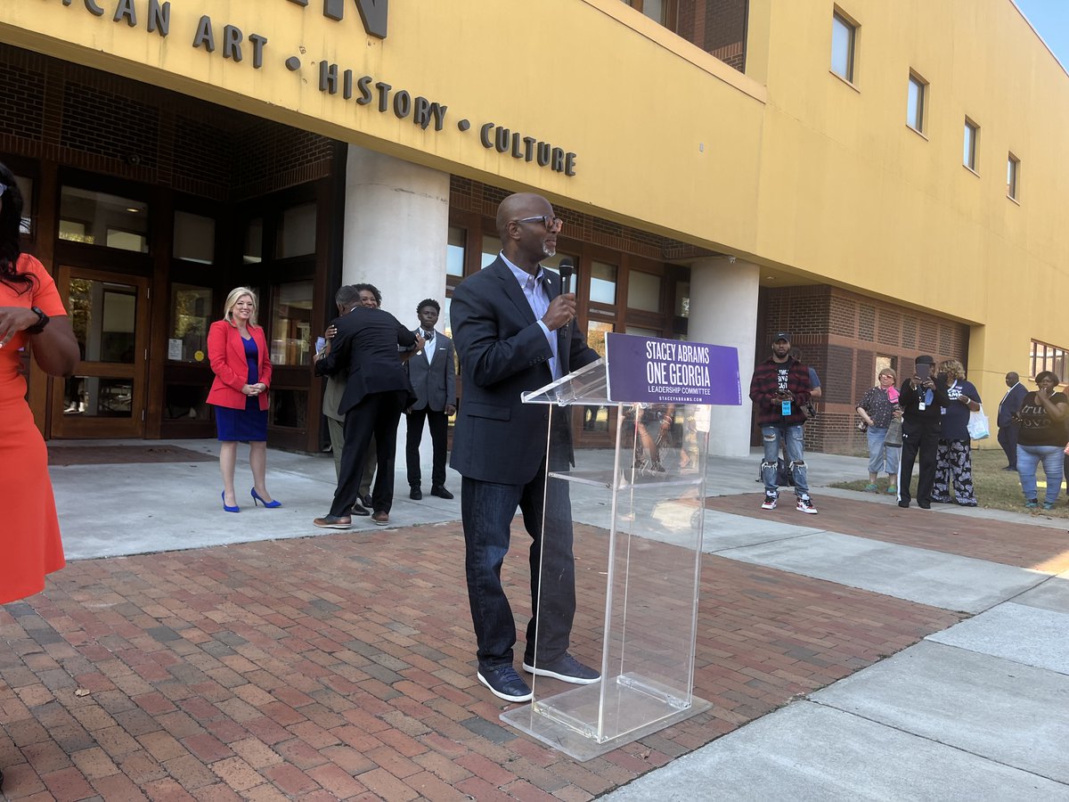 GAHouseDems's tweet photo. “We are going to make sure that the Department of Labor is accessible for ALL Georgians.” -Rep. @boddieforga, Candidate for GA Labor Commissioner at the Abrams Tour Event in Macon-Bibb County #gapol https://t.co/2k4EaQbzaZ