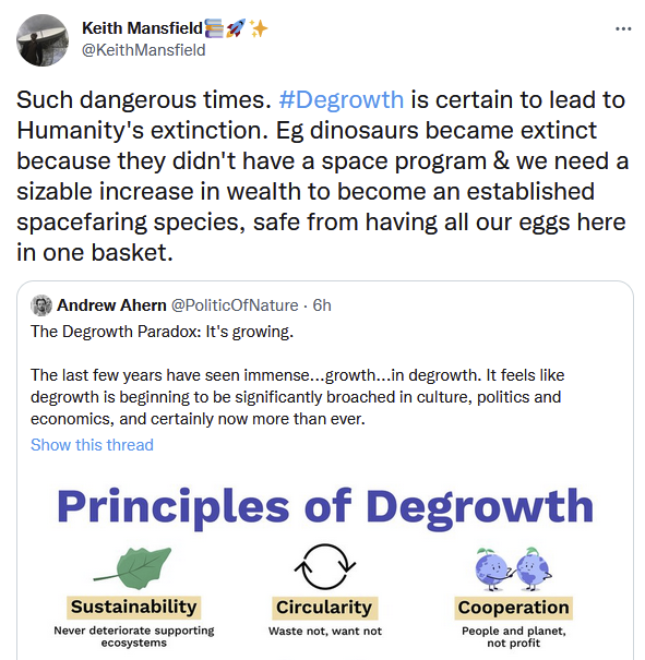 JKSteinberger's tweet photo. Dinosaurs became extinct because they didn't have a space program. 

Dinosaurs. Became. Extinct. Because. They. Didn't. Have. A. Space. Program. 

Dinosaurs
Became
Extinct
Because
They
Didn't
Have
A
Space
Program

I am laughing so hard I may never breathe again - https://t.co/Hj03tZhC9W