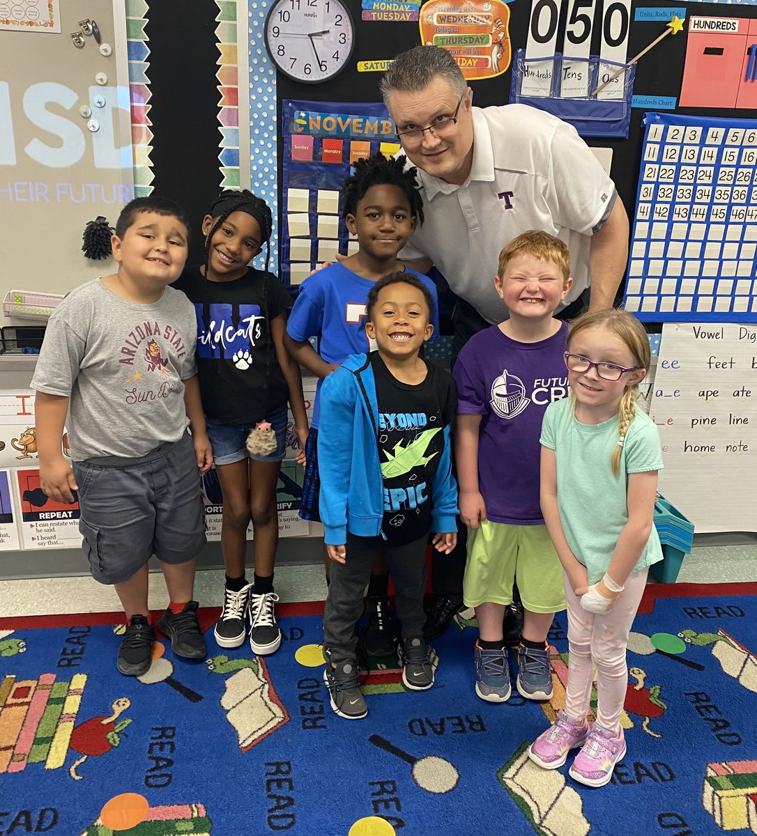What’s cool about this picture - everyone of these first graders in Mrs. Taha’s class are children of current staff members - better yet, they all let me know it and are proud of their mommas and dads; and so am I! #TempleISDProud