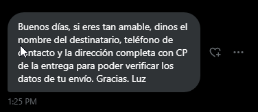 5nappy_'s tweet photo. @SEUR_responde Llevo esperando desde la 1 de la tarde https://t.co/77q9TIP31a